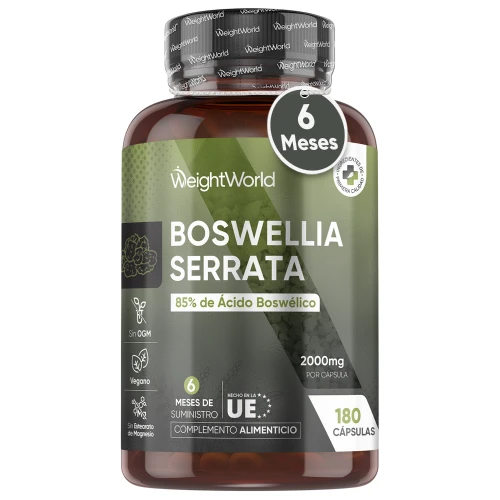 Weightworld Extracto De Boswellia Serrata - 2000 Mg (400 Mg) 180 Cápsulas - Suplemento Para Bienestar Articular