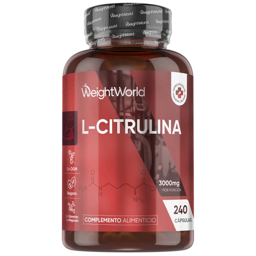 L Citrullina Vegana, 240 Capsule, 3000Mg Per Dose, Con L-Citrullina Polvere (2 Mesi Di Fornitura), Integratore Pre Workout E Post Workout, Aminoacido Privo Di Magnesio Stearato, Senza Glutine Né Ogm-image
