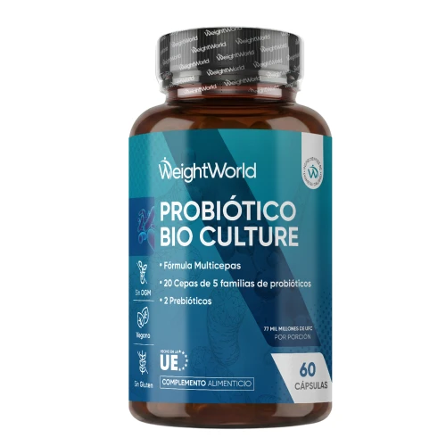 Probióticos Intestinales · 60 Cápsulas · 77 Mil Millones UFC y 20 Cepas