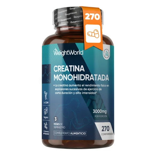 Monohidrato de Creatina 3000 mg · 270 Comprimidos · Rendimiento para Entrenamientos de Alta Intensidad