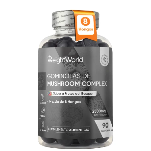 WeightWorld Suplemento Hongos Complex en Gominolas - Mezcla de 8 Hongos para Bienestar Físico y Mental