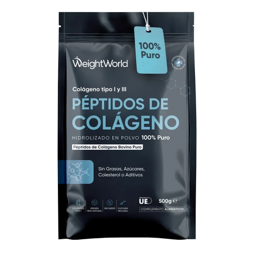 Weightworld Péptidos De Colágeno Hidrolizado 500 G - Fórmula En Polvo De Máxima Absorción - Para La Salud De La Piel, Articulaciones Y Huesos